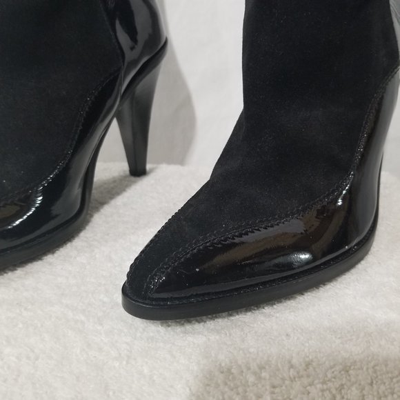 H&M Studio NWT black patent leather & suede boots - Picture 5 of 9